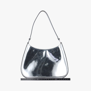 Pre-owned Prada Cleo Silver Enamel 1BC499 shoulderbag | stylenewstar