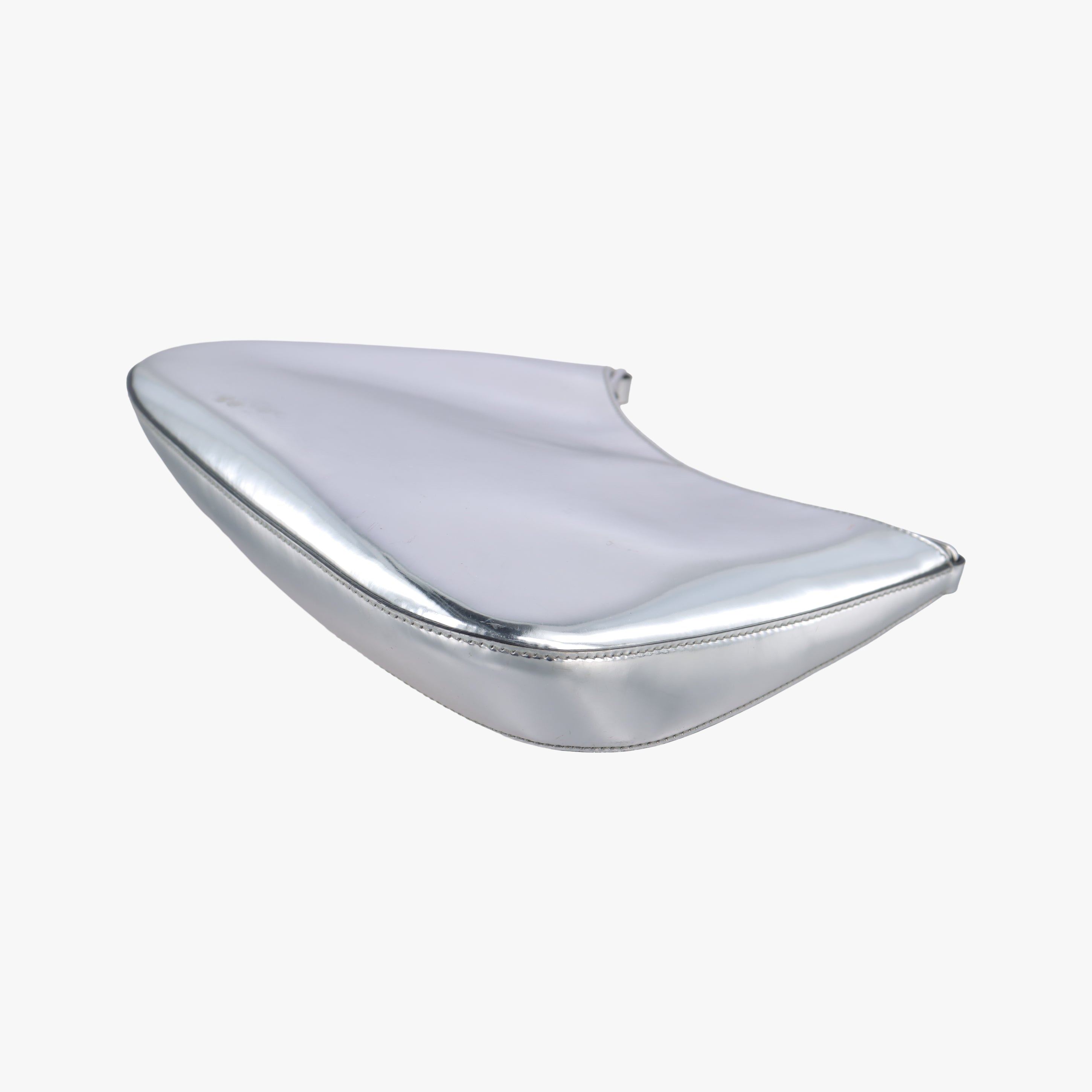 Pre-owned Prada Cleo Silver Enamel 1BC499 shoulderbag | stylenewstar