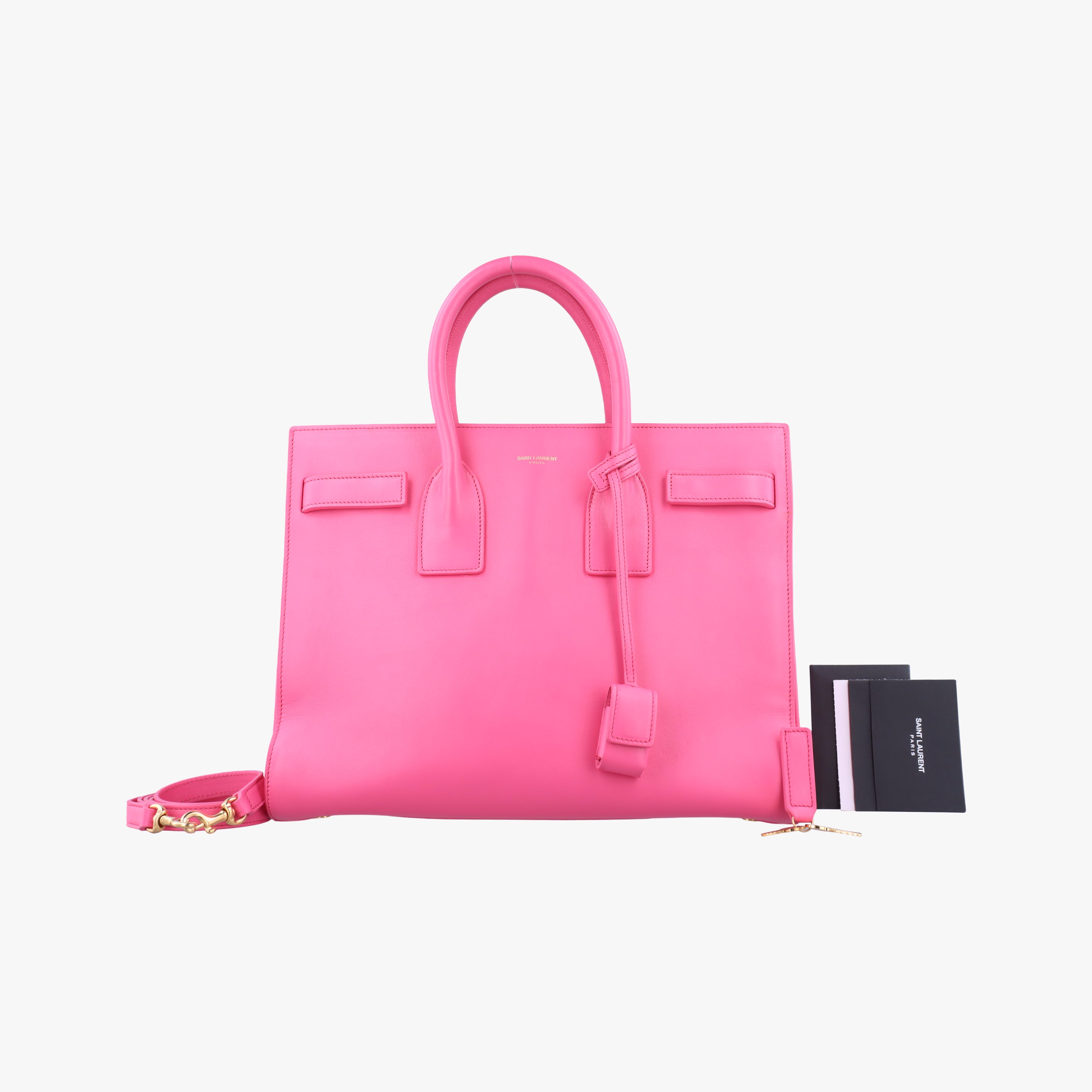 Vintage Yves Saint Laurent SAC DE JOUR Rose Leather 324823 shoulderbag | stylenewstar