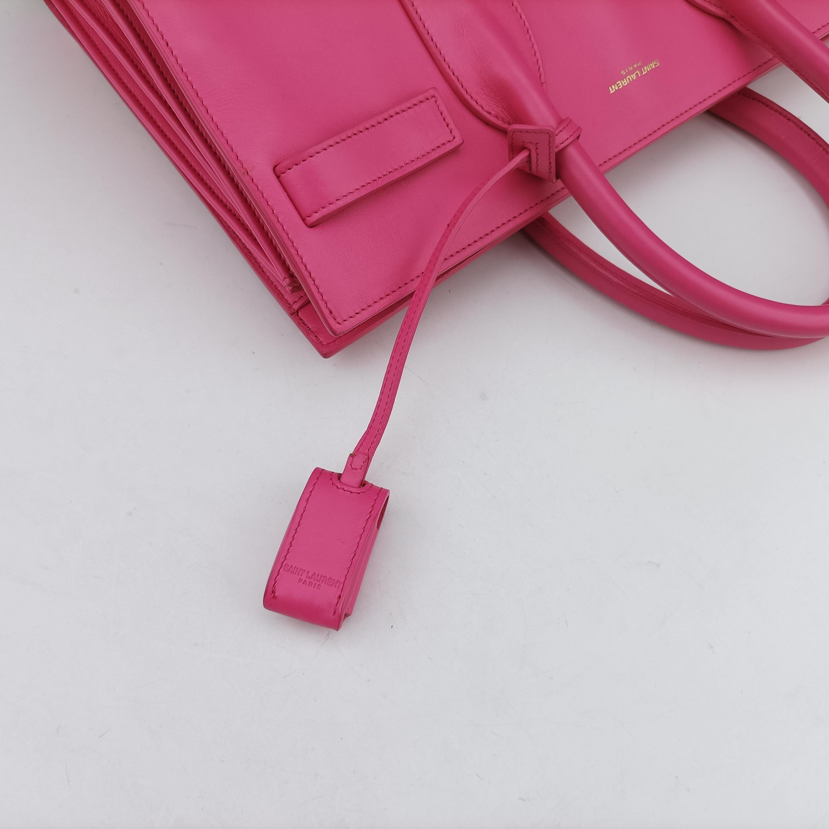 Vintage Yves Saint Laurent SAC DE JOUR Rose Leather 324823 shoulderbag | stylenewstar