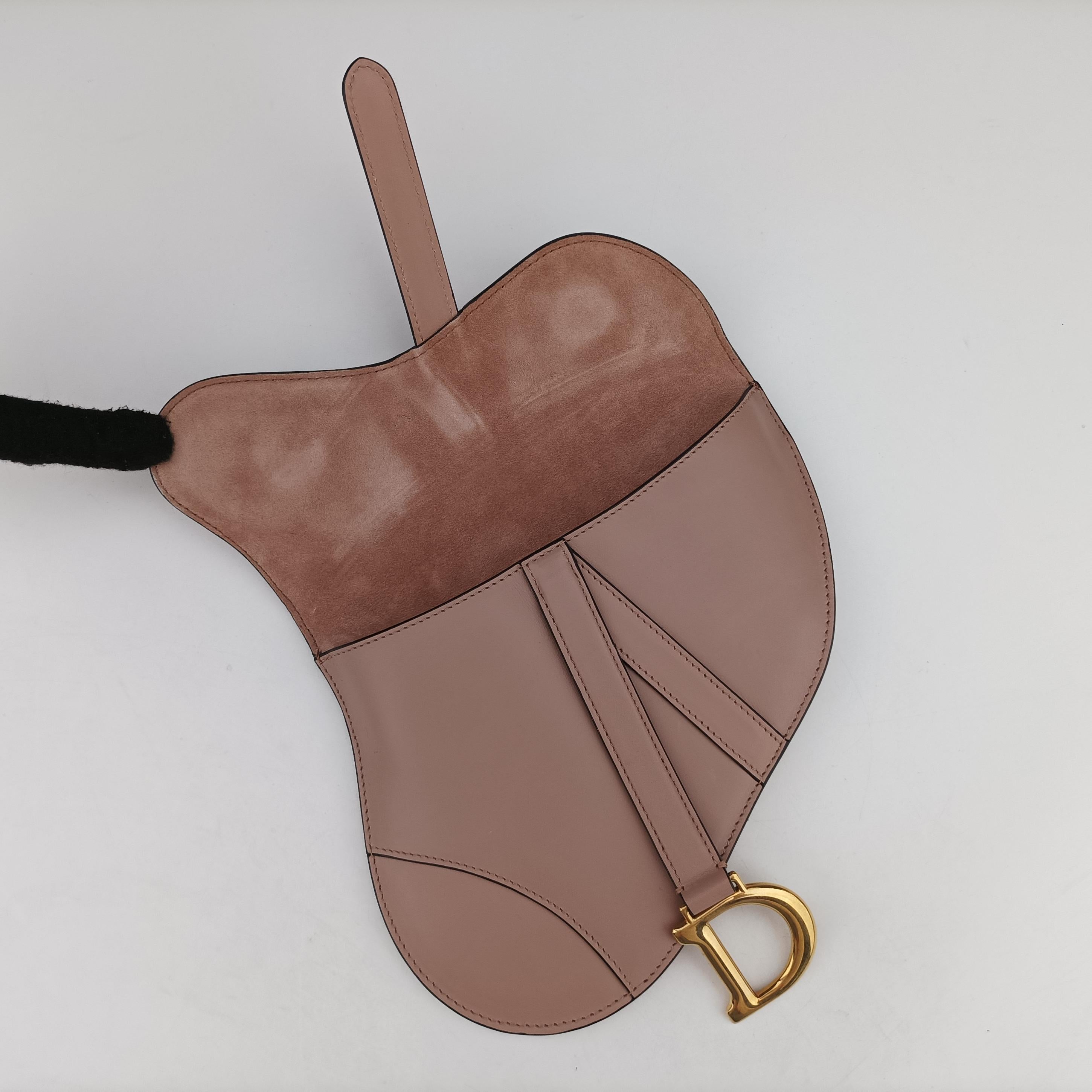 Pre-owned Christian Dior saddle Pink leather  bum bag/waist bag | stylenewstar