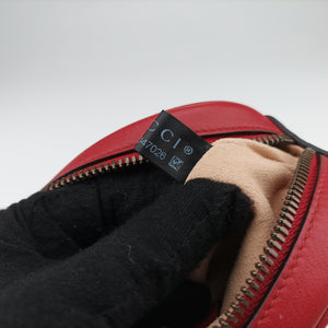 Vintage Gucci GG Marmont Red leather 476434 bum bag/waist bag | stylenewstar