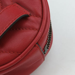 Vintage Gucci GG Marmont Red leather 476434 bum bag/waist bag | stylenewstar