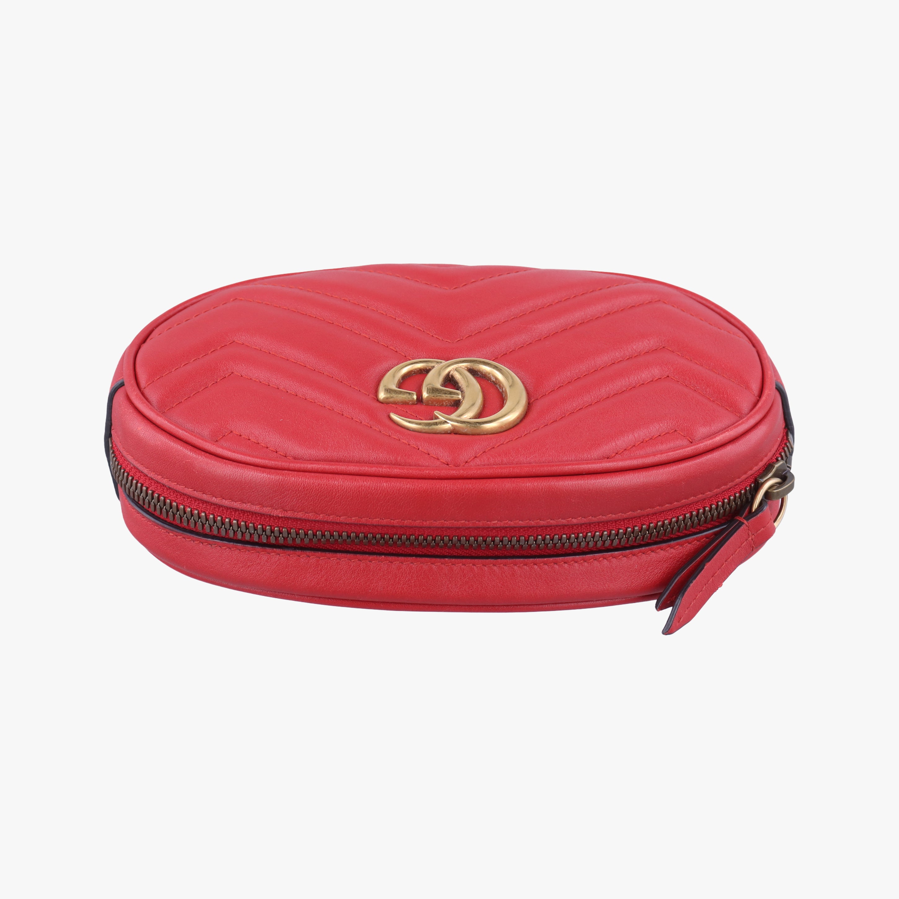 Vintage Gucci GG Marmont Red leather 476434 bum bag/waist bag | stylenewstar