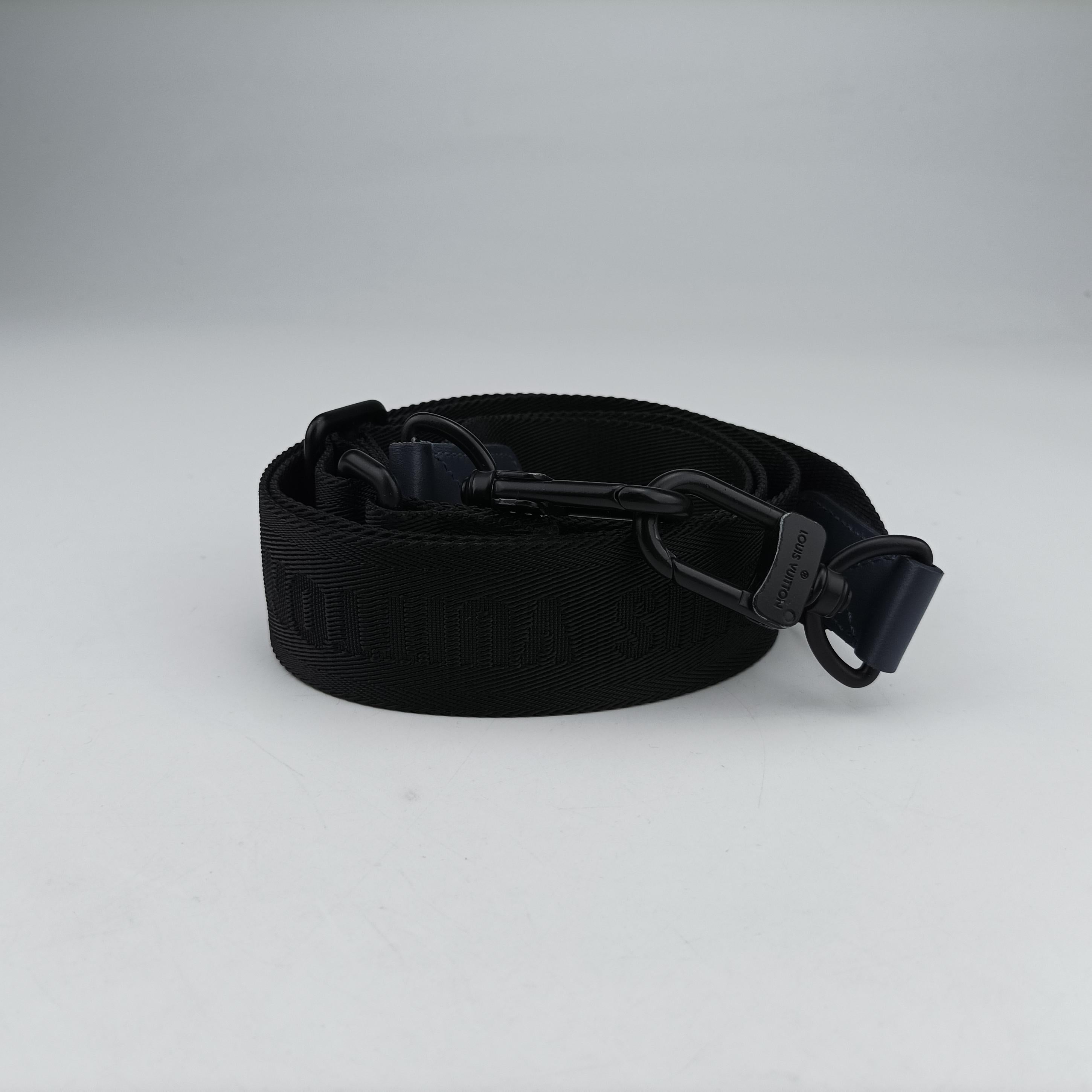 Pre-owned Louis Vuitton Duo Messenger Navy×Blue Monogram Shadow Leather M45730 shoulderbag | stylenewstar