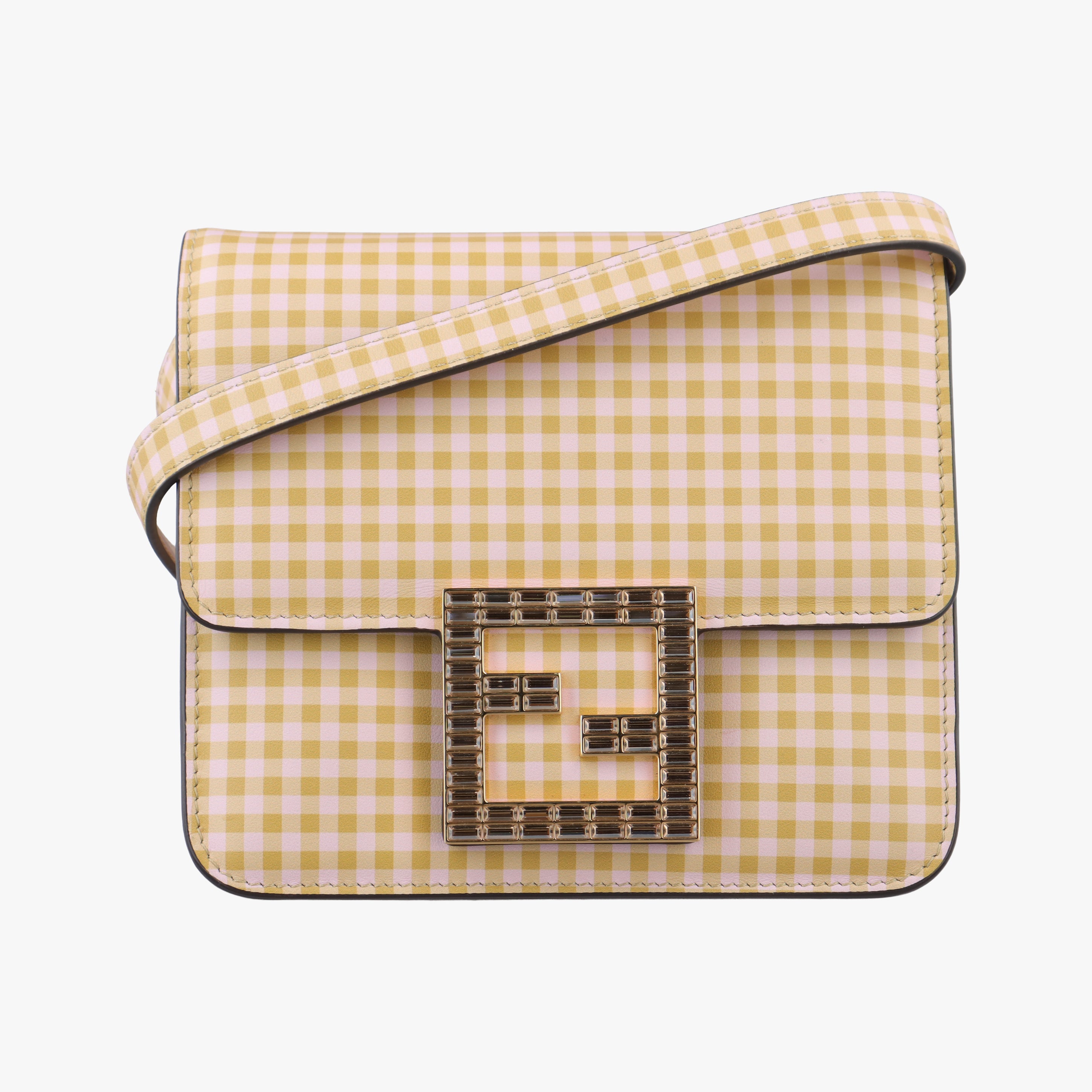 Vintage Fendi Fab yellow×White Leather 8BT325 shoulderbag | stylenewstar