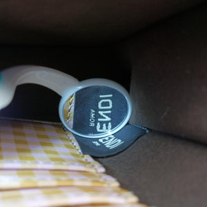 Vintage Fendi Fab yellow×White Leather 8BT325 shoulderbag | stylenewstar