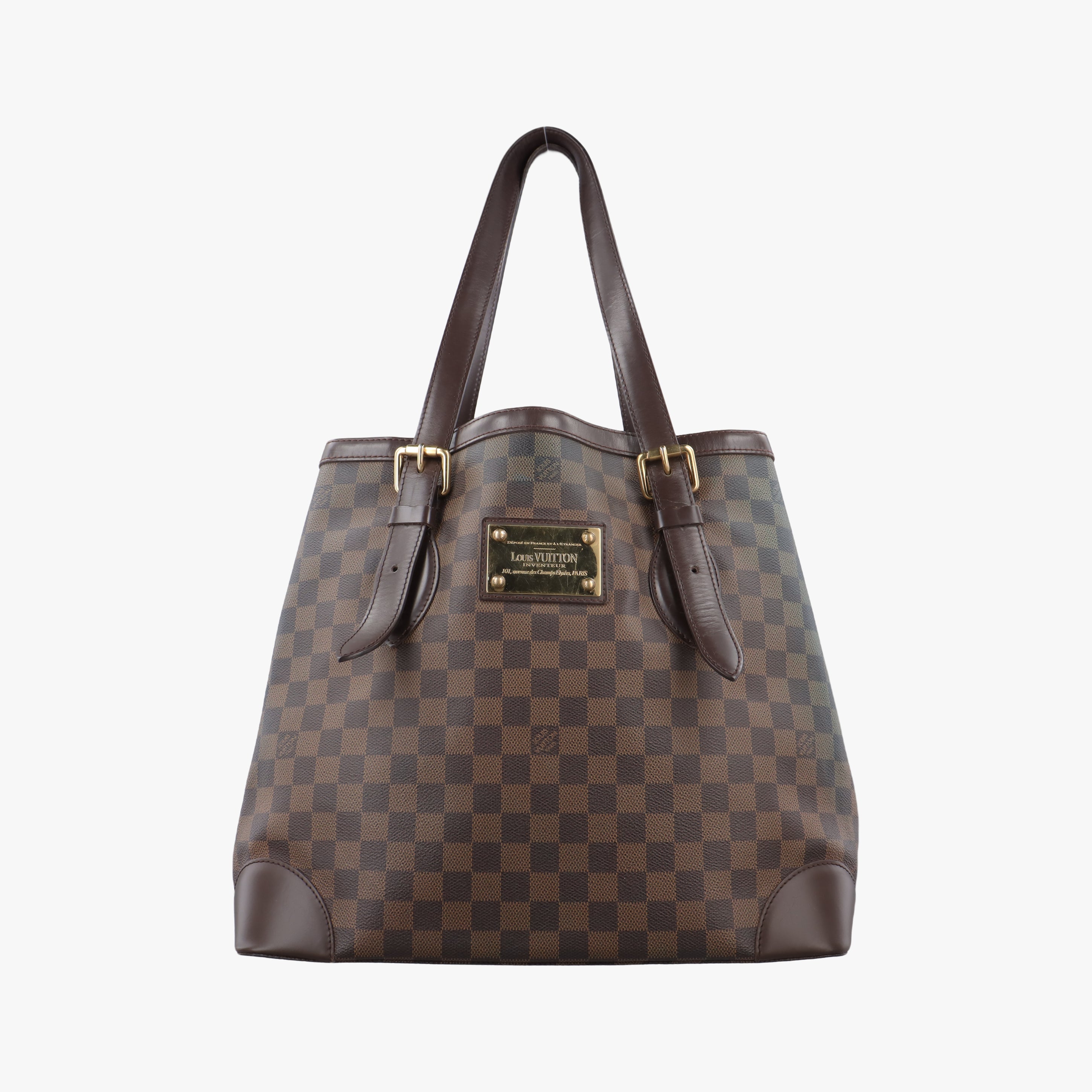Secondhand Louis Vuitton HAMPSTEAD GM EBENE Damier Canvas N51203 shoulderbag | stylenewstar