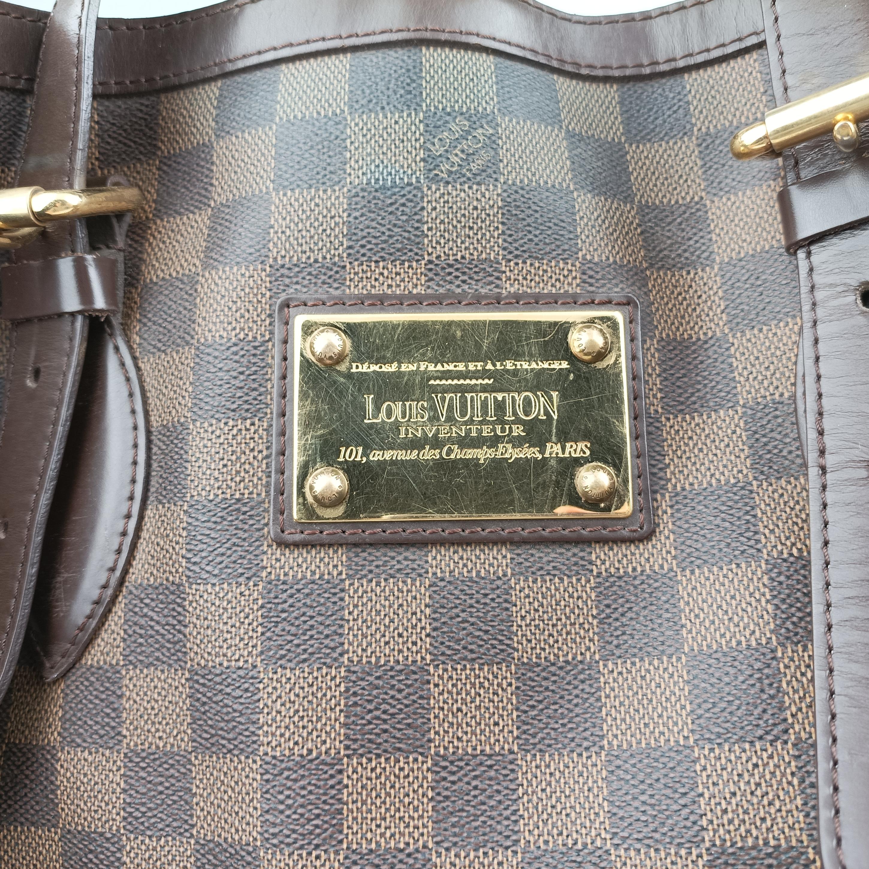 Secondhand Louis Vuitton HAMPSTEAD GM EBENE Damier Canvas N51203 shoulderbag | stylenewstar