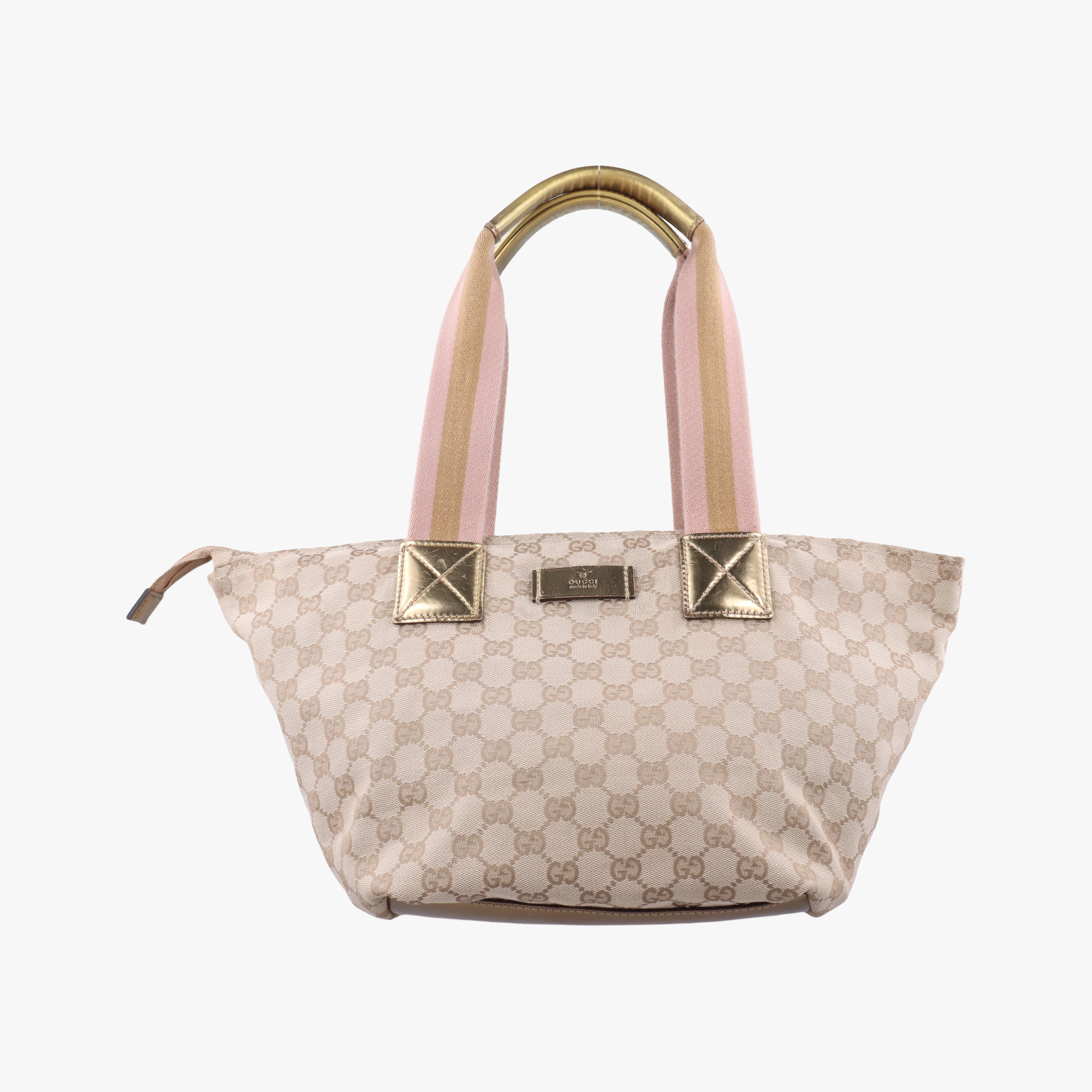 Pre-owned Gucci GG Canvas Sherry Line Beige canvas 131230 handbag | stylenewstar
