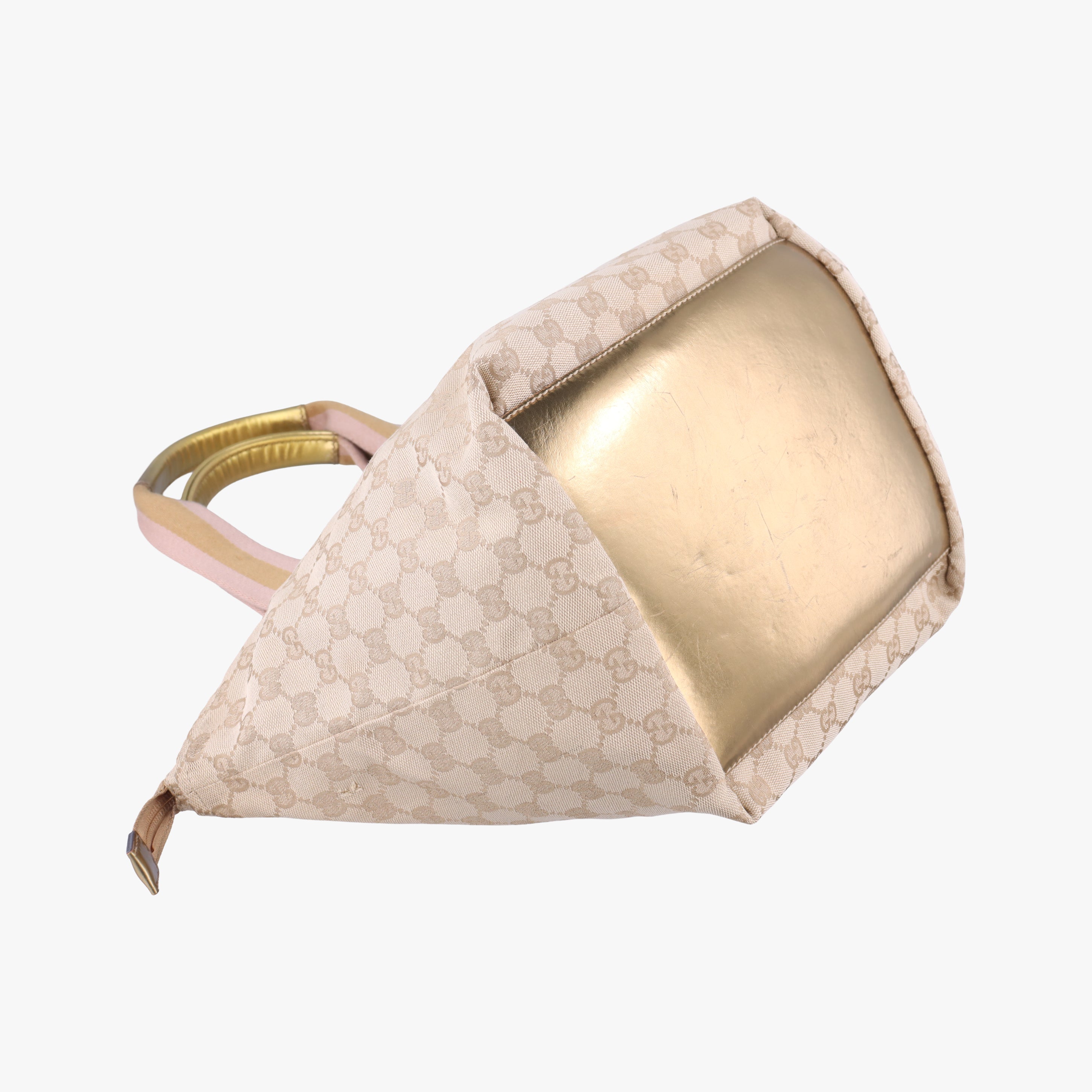 Pre-owned Gucci GG Canvas Sherry Line Beige canvas 131230 handbag | stylenewstar