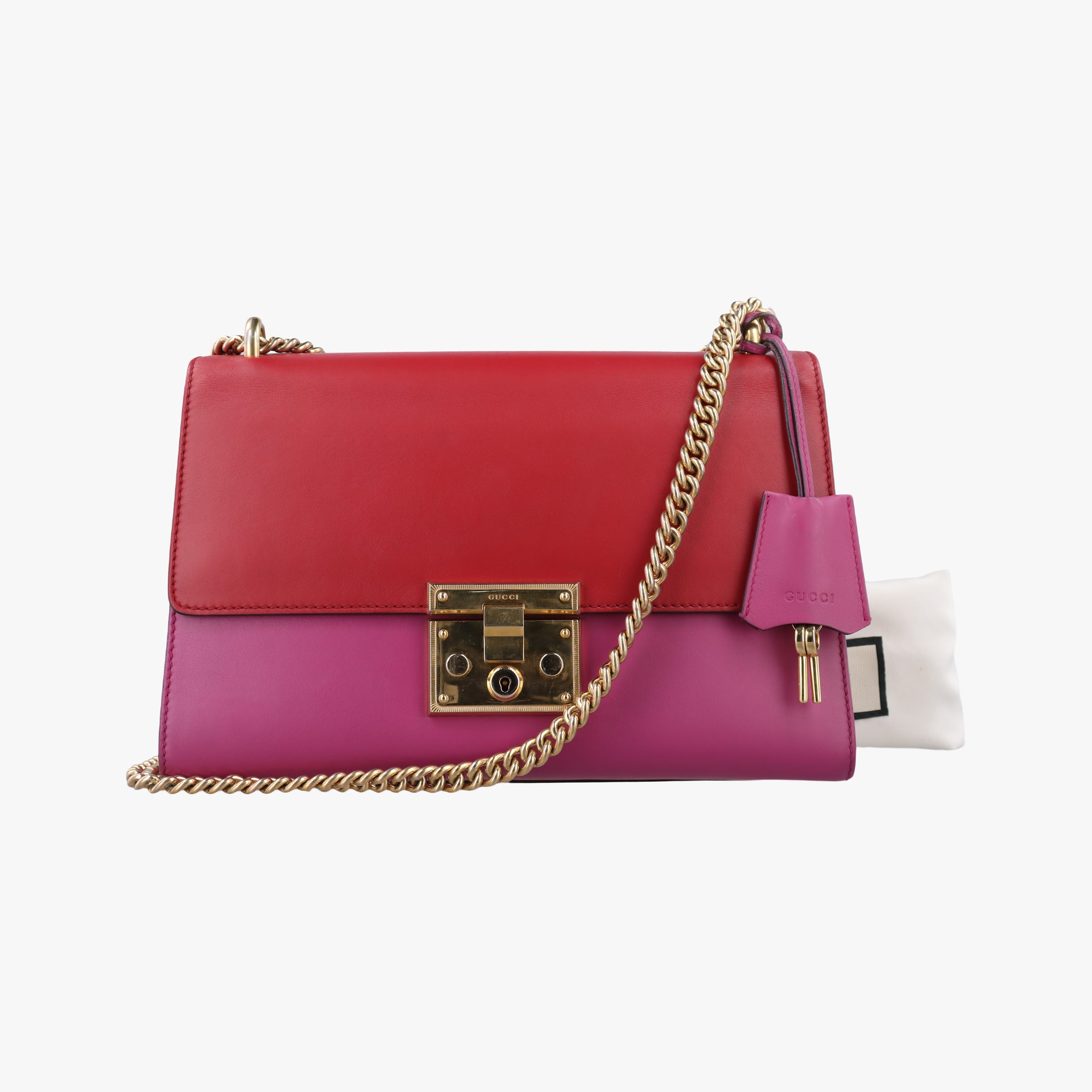 Vintage Gucci Padlock Rose×red Leather 409486 shoulderbag | stylenewstar
