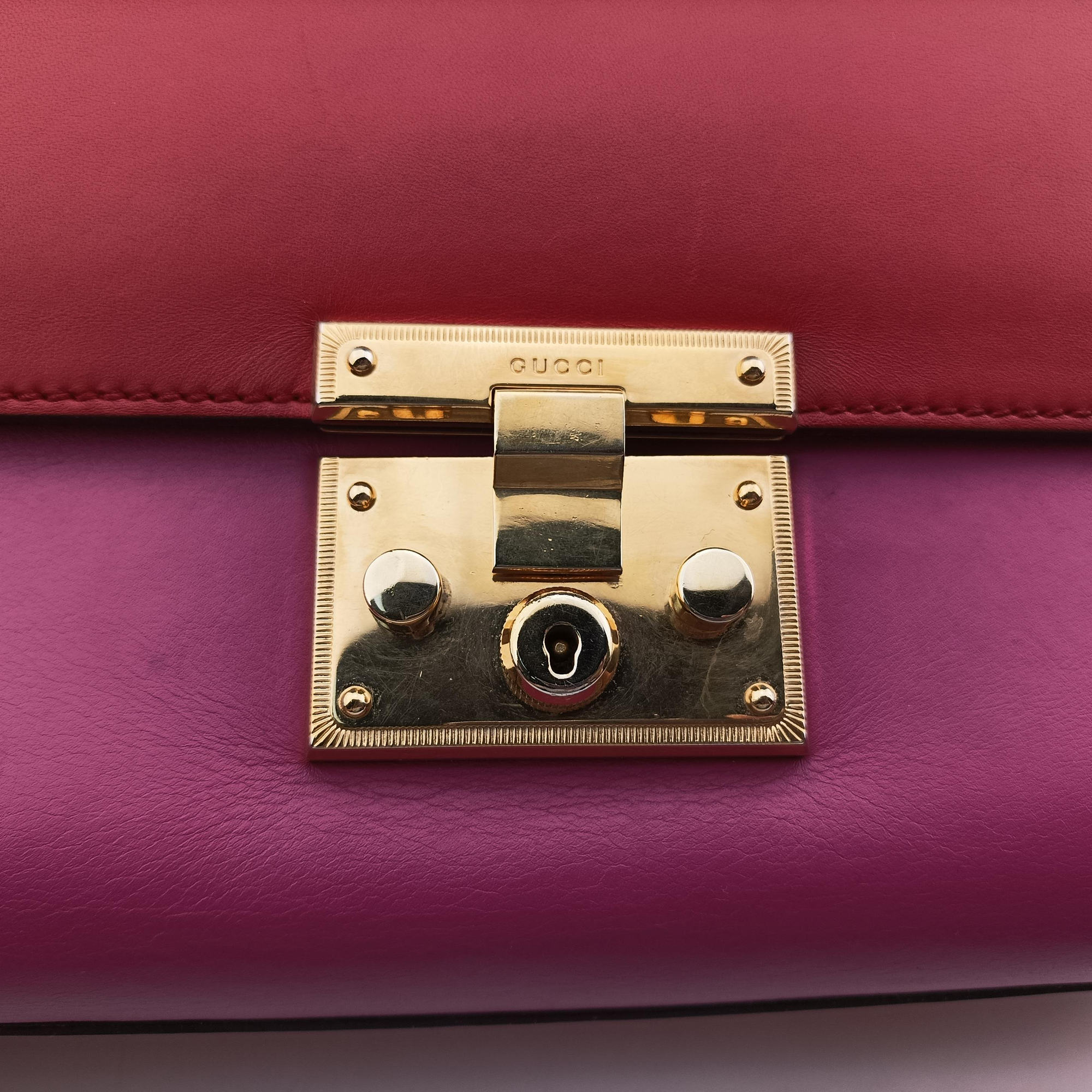 Vintage Gucci Padlock Rose×red Leather 409486 shoulderbag | stylenewstar