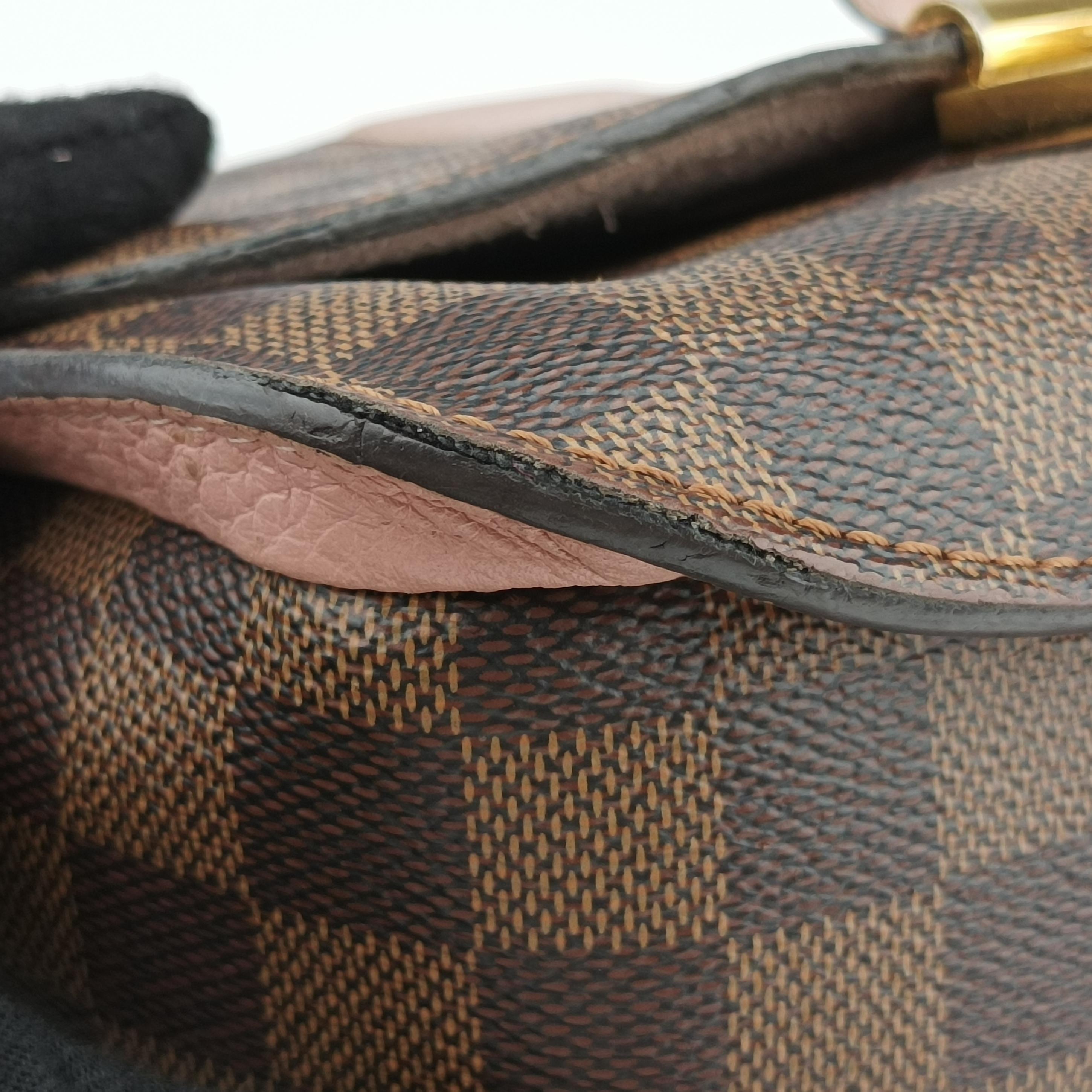 Pre-owned Louis Vuitton Wight EBENE×Magnolia Damier Canvas×Taurillon Leather N64418 shoulderbag | stylenewstar