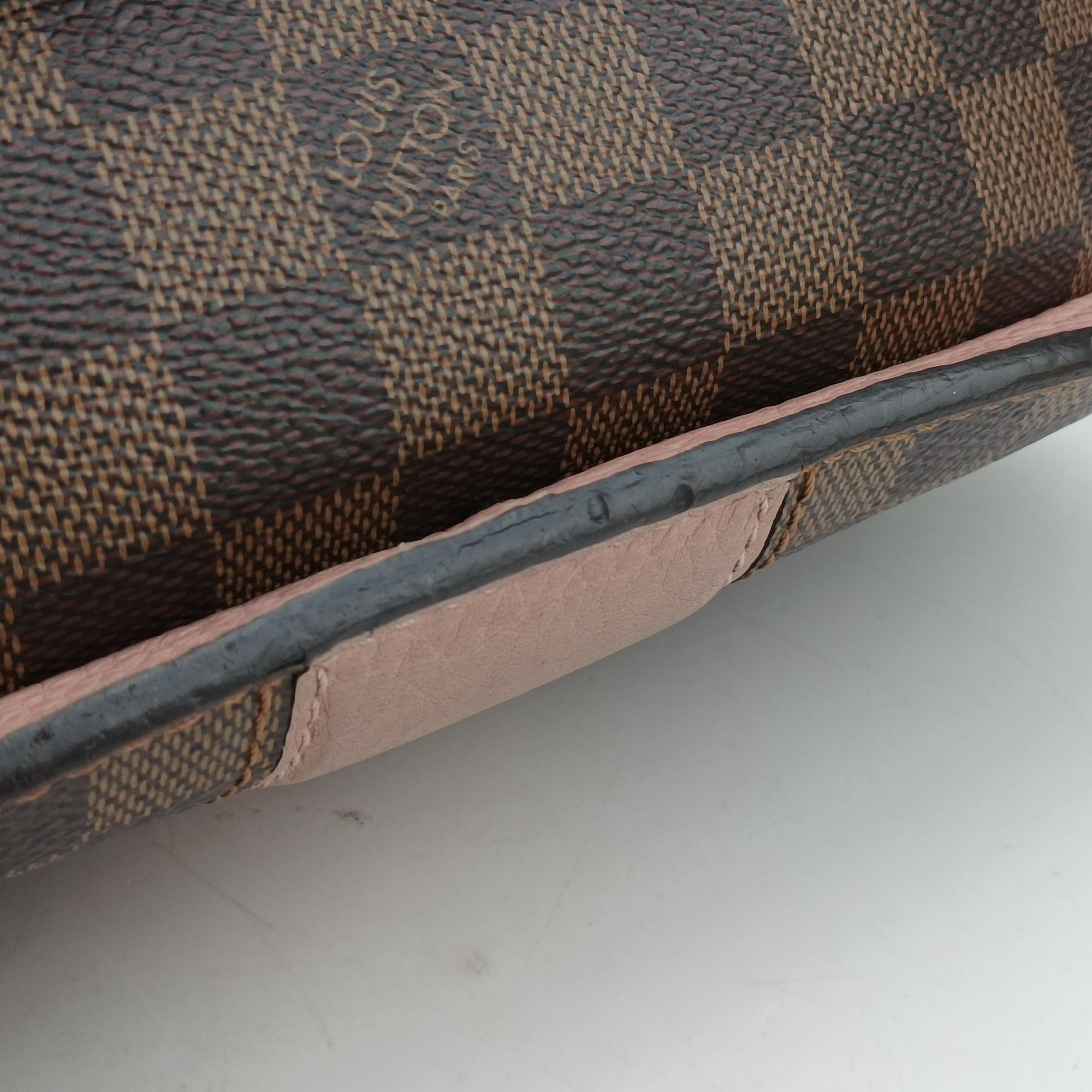 Pre-owned Louis Vuitton Wight EBENE×Magnolia Damier Canvas×Taurillon Leather N64418 shoulderbag | stylenewstar