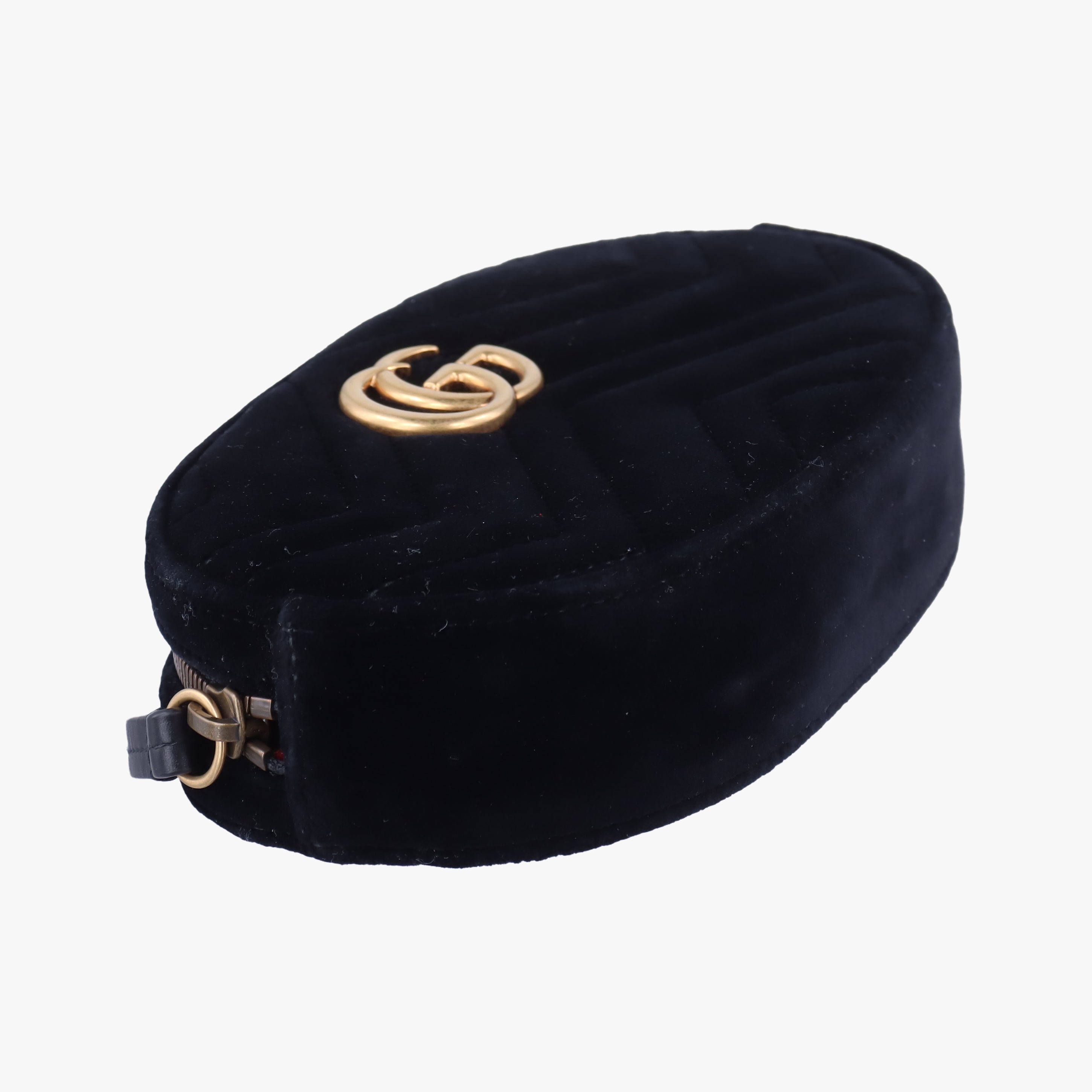 Vintage Gucci GG Marmont Black velour 476434 bum bag/waist bag | stylenewstar