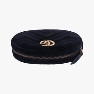 Vintage Gucci GG Marmont Black velour 476434 bum bag/waist bag | stylenewstar