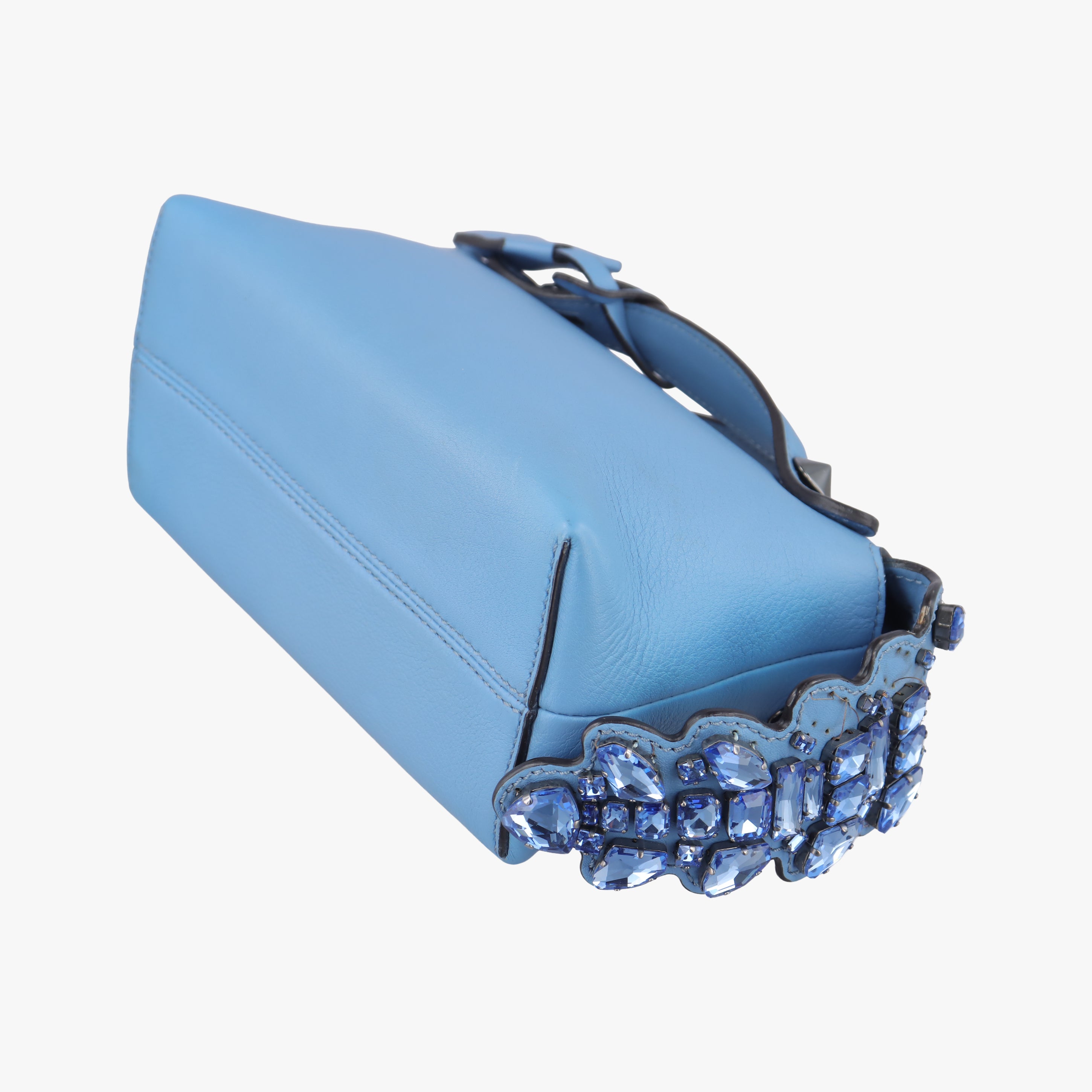 Pre-owned Fendi By the Way Blue Leather 8BL133 shoulderbag | stylenewstar