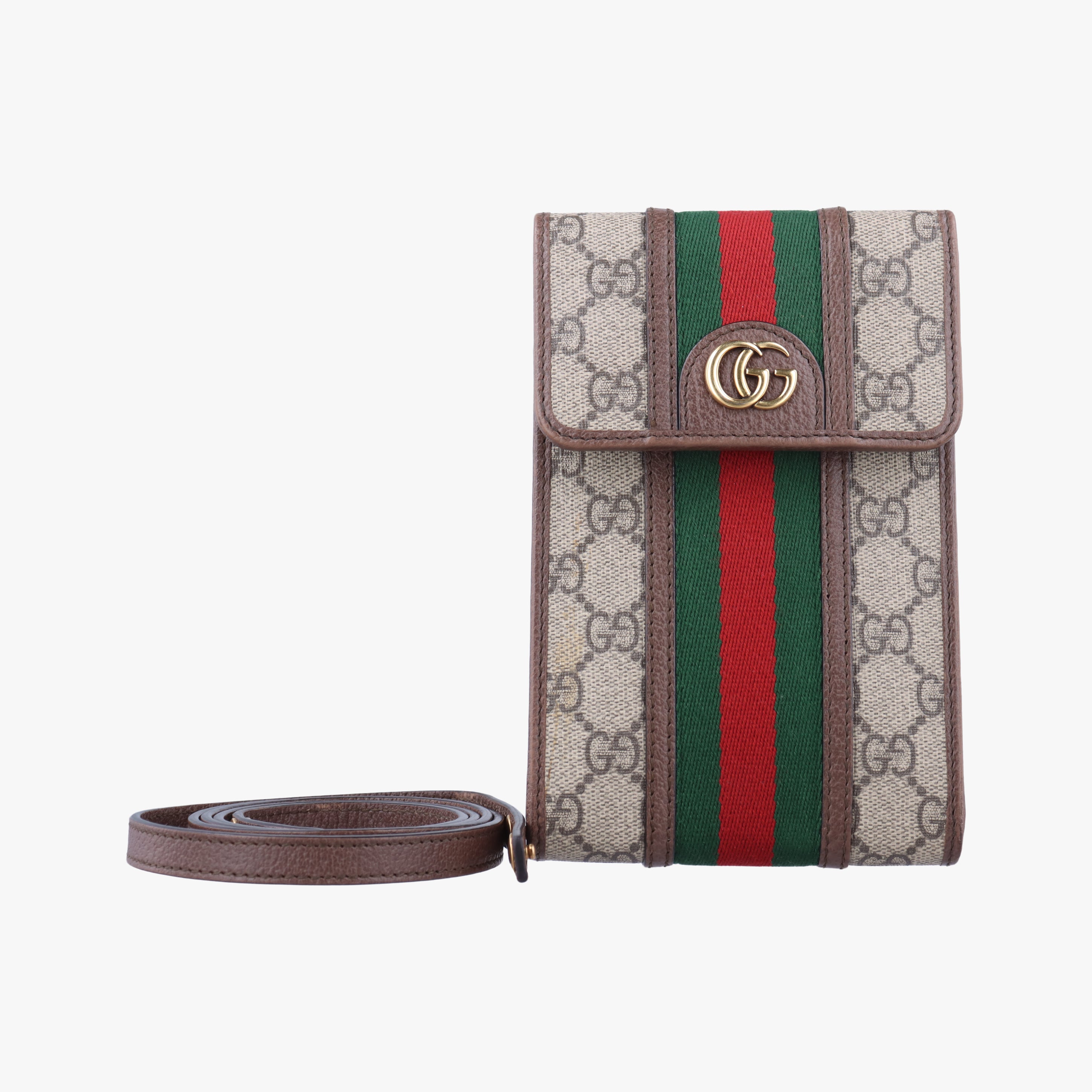 Vintage Gucci Ophidia GG Supreme Mini Beige x Red x Green PVC coated canvas 625757 shoulderbag | stylenewstar