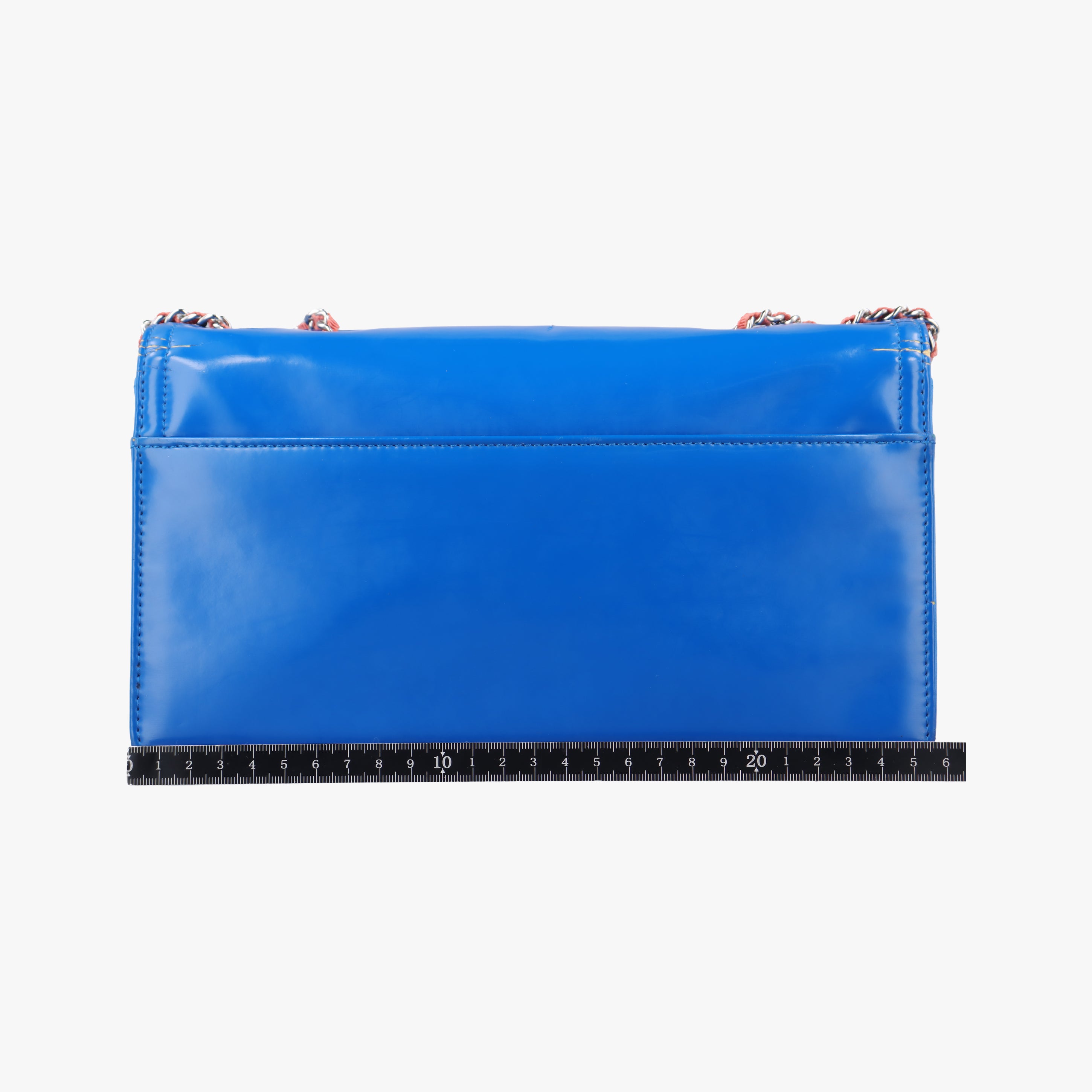 Pre-owned Chanel Lipstick Blue Enamel A66936 shoulderbag | stylenewstar