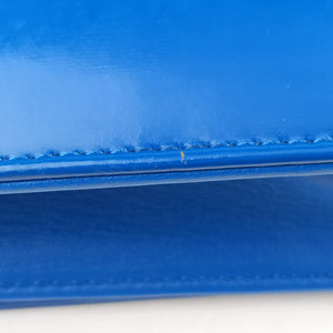 Pre-owned Chanel Lipstick Blue Enamel A66936 shoulderbag | stylenewstar