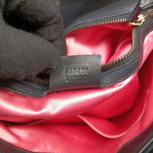 Secondhand Gucci GG Marmont Black×Multicolour velour 443496 shoulderbag | stylenewstar