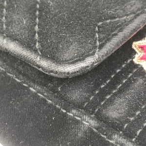 Secondhand Gucci GG Marmont Black×Multicolour velour 443496 shoulderbag | stylenewstar