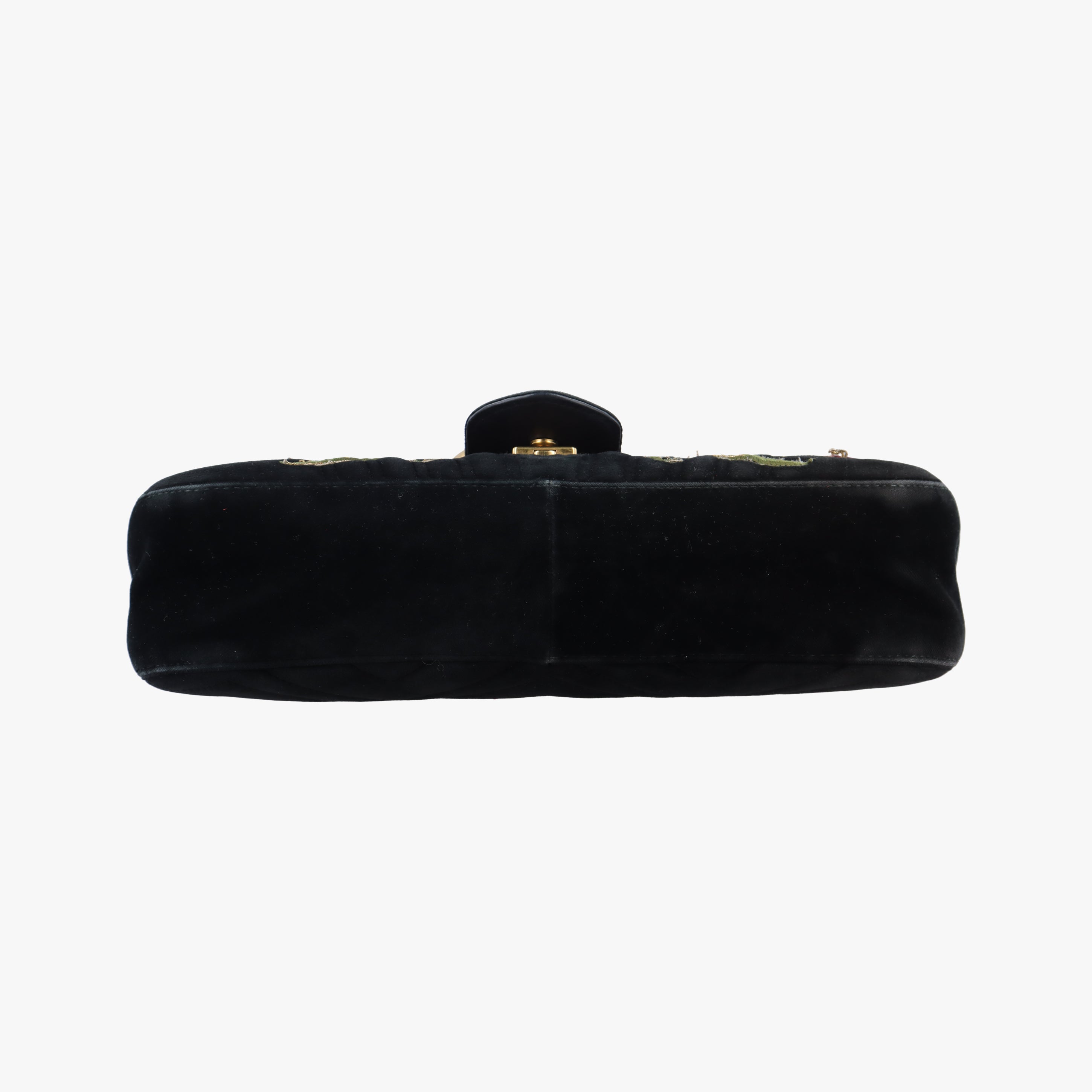 Secondhand Gucci GG Marmont Black×Multicolour velour 443496 shoulderbag | stylenewstar