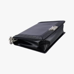 Vintage Chanel BOY CHANEL Black Patent A67021 shoulderbag | stylenewstar