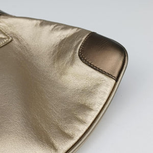 Pre-owned Gucci Tiger Head Gold x Brown Leather 001.41 shoulderbag | stylenewstar