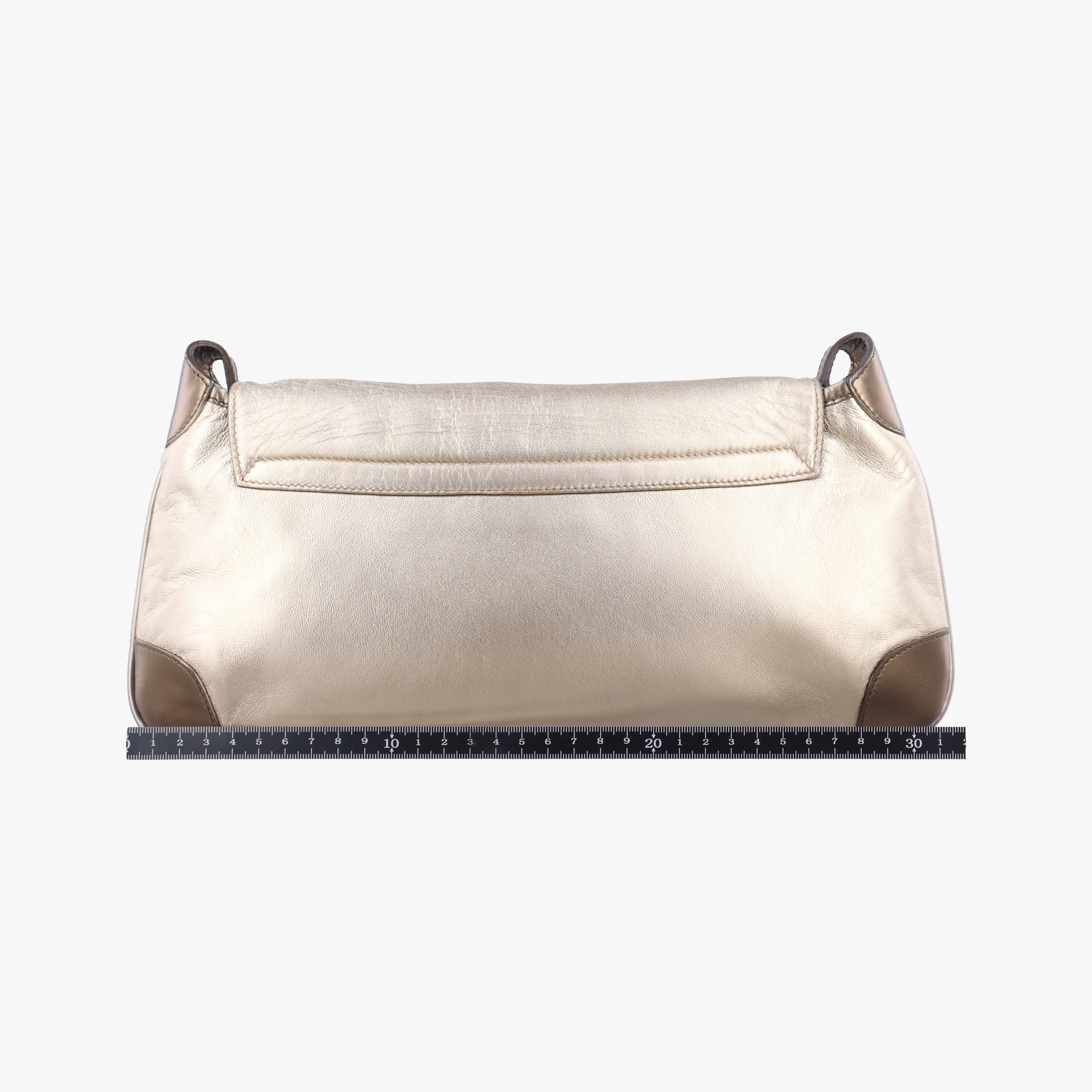 Pre-owned Gucci Tiger Head Gold x Brown Leather 001.41 shoulderbag | stylenewstar