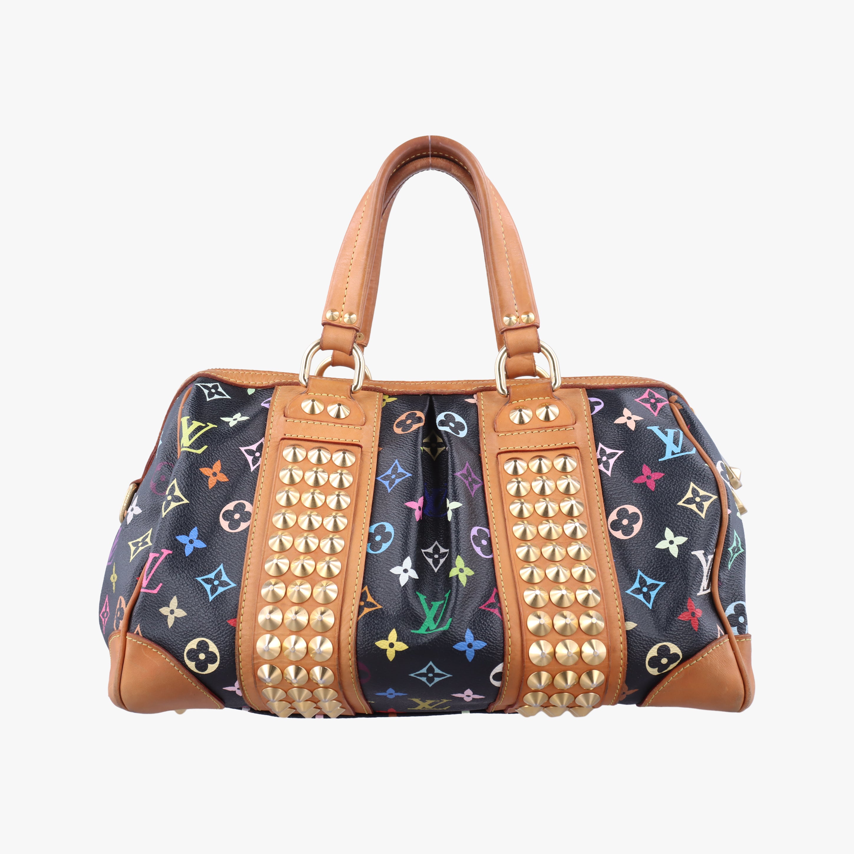 Pre-owned Louis Vuitton COURTNEY MM Noir Monogram Multicolor M45642 handbag | stylenewstar