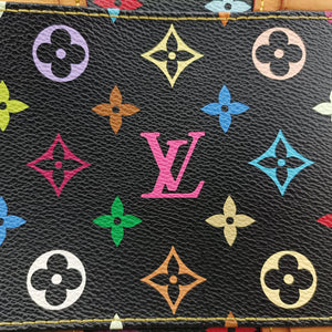 Pre-owned Louis Vuitton COURTNEY MM Noir Monogram Multicolor M45642 handbag | stylenewstar