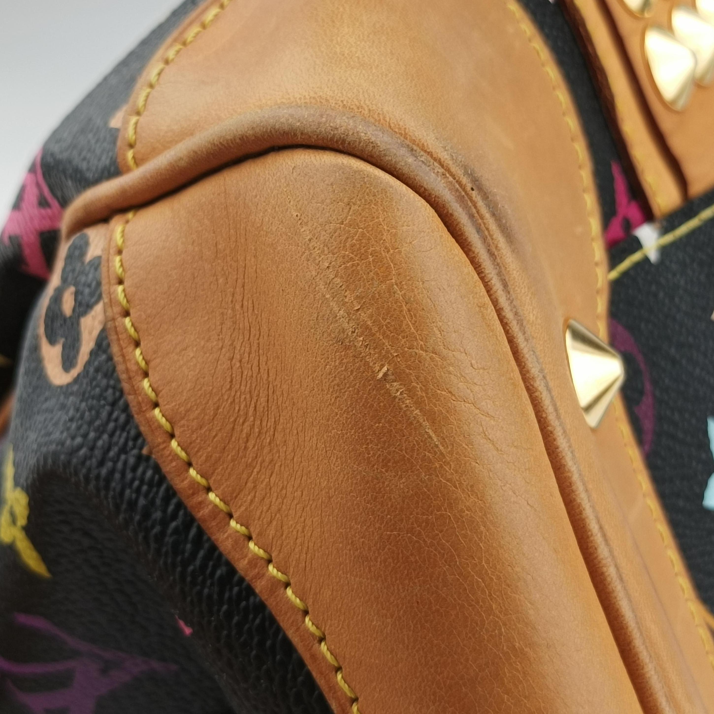 Pre-owned Louis Vuitton COURTNEY MM Noir Monogram Multicolor M45642 handbag | stylenewstar