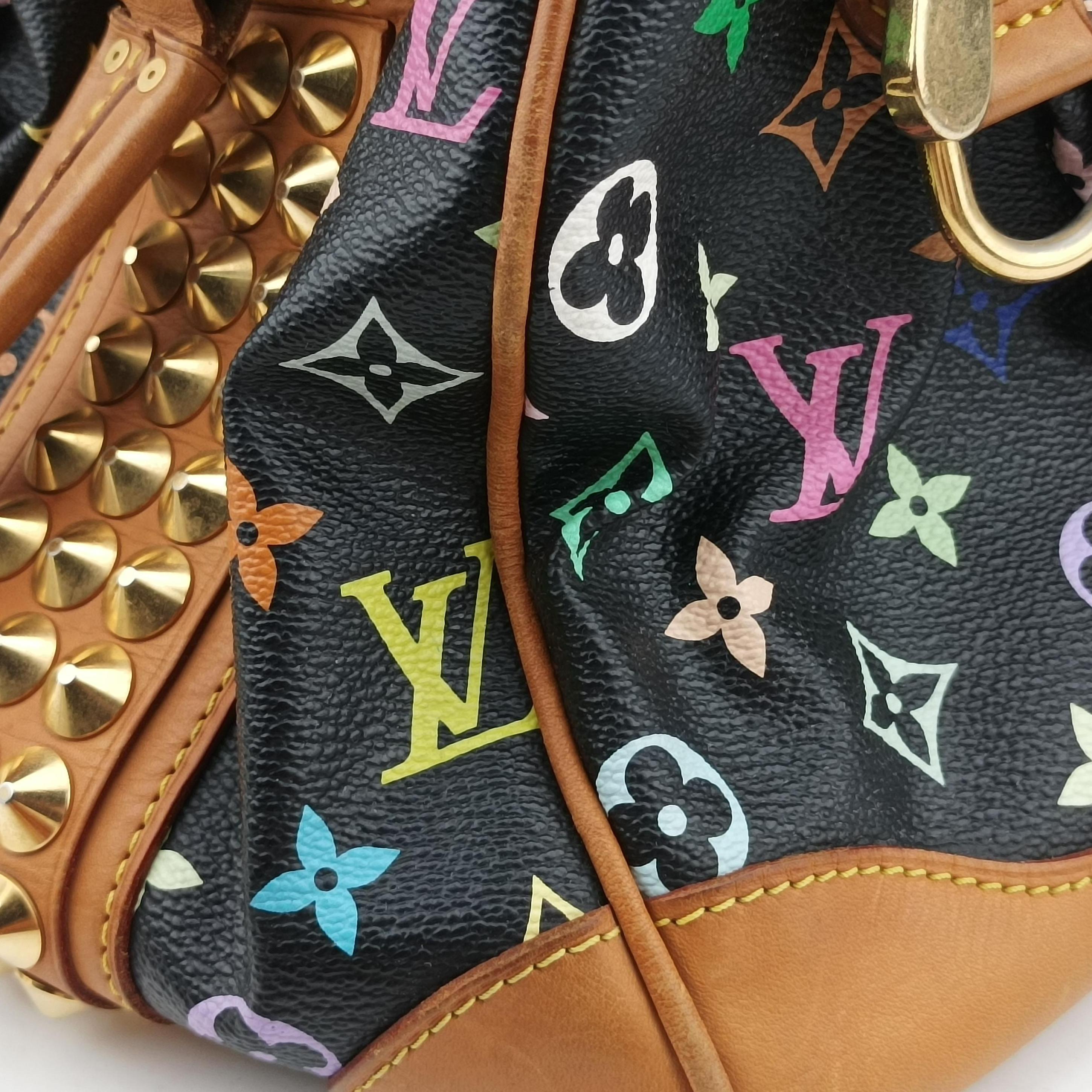 Pre-owned Louis Vuitton COURTNEY MM Noir Monogram Multicolor M45642 handbag | stylenewstar