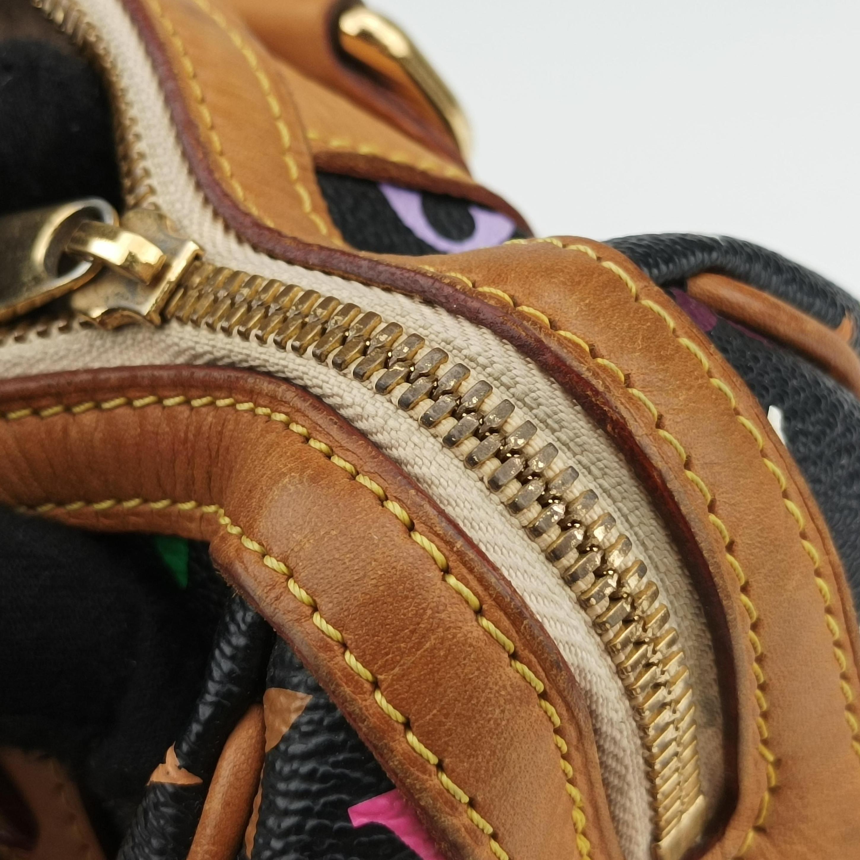 Pre-owned Louis Vuitton COURTNEY MM Noir Monogram Multicolor M45642 handbag | stylenewstar