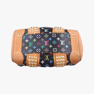 Pre-owned Louis Vuitton COURTNEY MM Noir Monogram Multicolor M45642 handbag | stylenewstar
