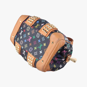 Pre-owned Louis Vuitton COURTNEY MM Noir Monogram Multicolor M45642 handbag | stylenewstar