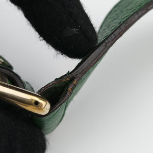 Pre-owned Gucci Horsebit Beige x Green x White canvas×leather 131026 shoulderbag | stylenewstar