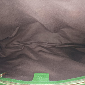 Pre-owned Gucci Horsebit Beige x Green x White canvas×leather 131026 shoulderbag | stylenewstar