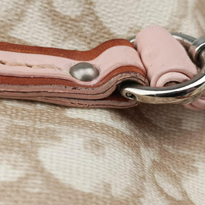 Pre-owned Christian Dior Romantique Trotter Beige x White x Pink PVC Coated Canvas x leather  shoulderbag | stylenewstar