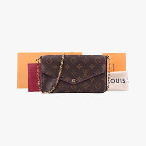 Pre-owned Louis Vuitton Pochette FeLICIE Brown Monogram Canvas M61276 shoulderbag | stylenewstar