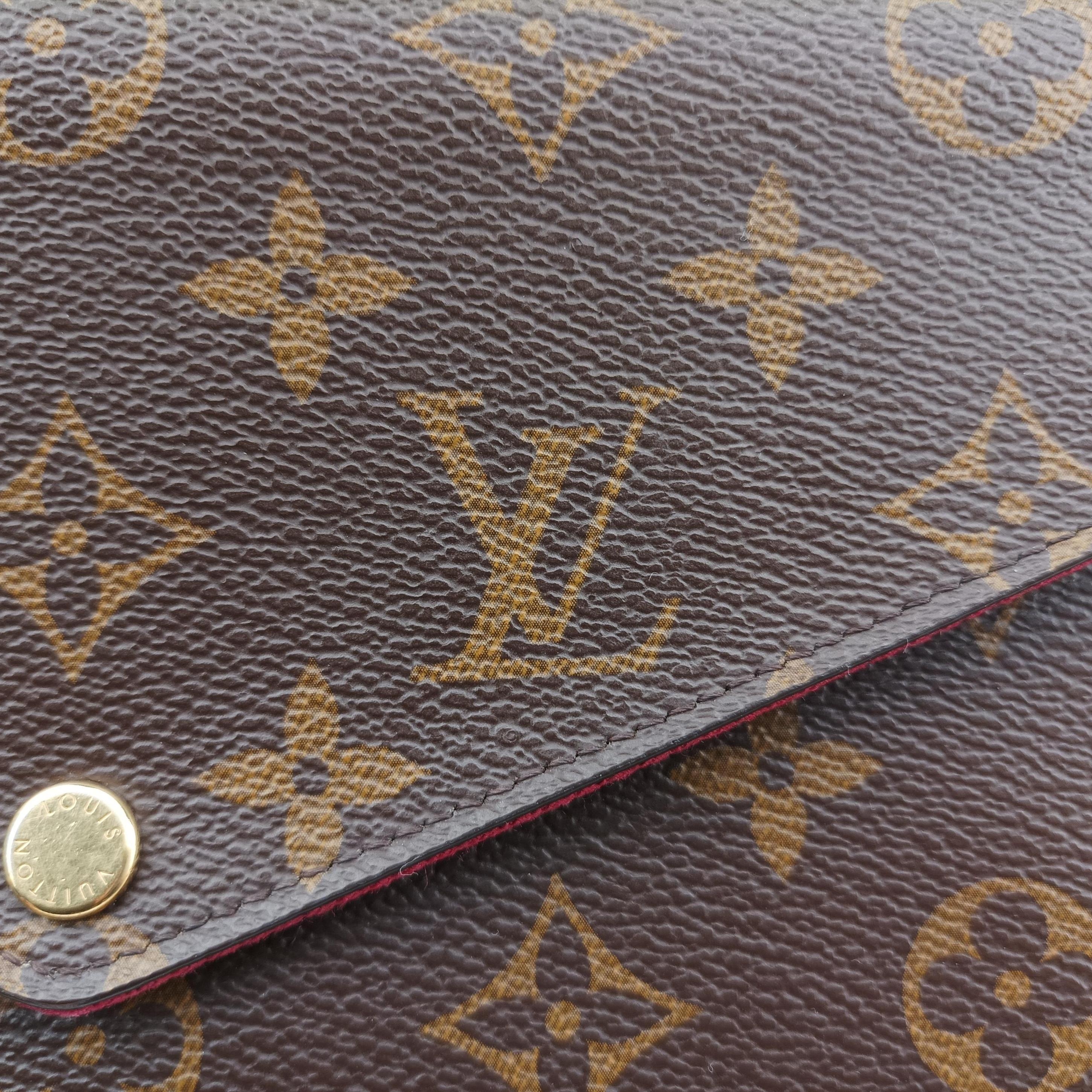 Pre-owned Louis Vuitton Pochette FeLICIE Brown Monogram Canvas M61276 shoulderbag | stylenewstar