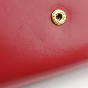 Pre-owned Gucci GG Marmont Red Leather 401232 shoulderbag | stylenewstar