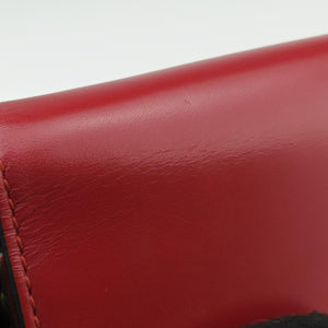 Pre-owned Gucci GG Marmont Red Leather 401232 shoulderbag | stylenewstar