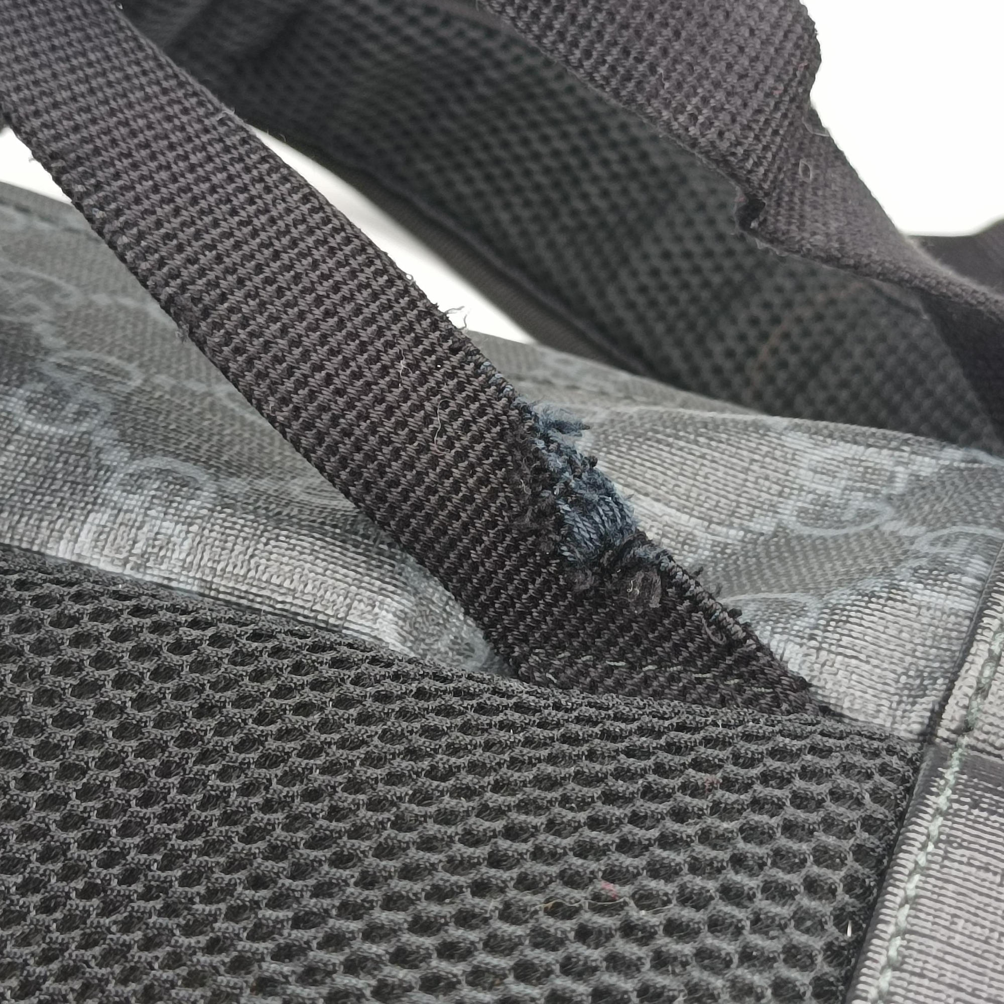 Pre-owned Gucci GG Supreme Black x Gray x Navy x Red PVC coated canvas×Leather 495563 backpack/rucksack | stylenewstar