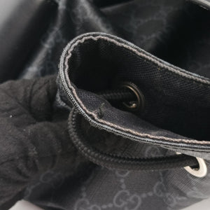 Pre-owned Gucci GG Supreme Black x Gray x Navy x Red PVC coated canvas×Leather 495563 backpack/rucksack | stylenewstar