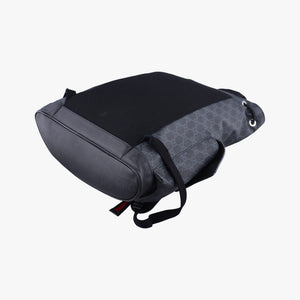 Pre-owned Gucci GG Supreme Black x Gray x Navy x Red PVC coated canvas×Leather 495563 backpack/rucksack | stylenewstar