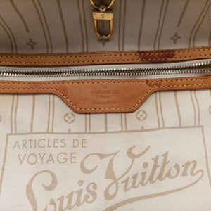 Secondhand Louis Vuitton NEVERFULL MM Azur Damier Canvas N51107 shoulderbag | stylenewstar