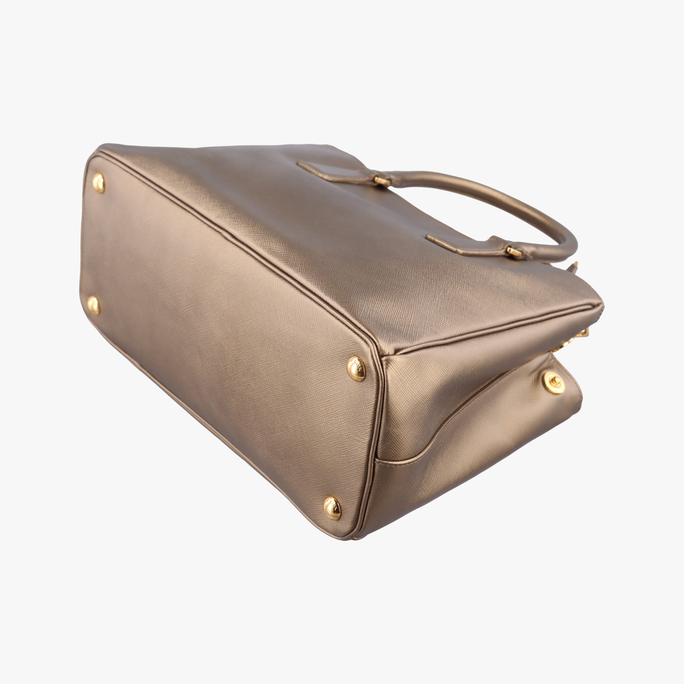 Pre-owned Prada Galleria Golden SAFFIANO Leather BN2274 shoulderbag | stylenewstar